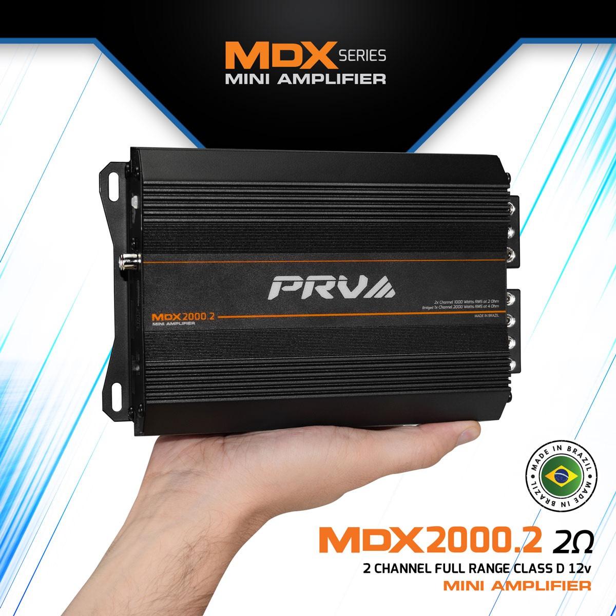 PRV AUDIO - ULTRA COMPACT 2 CHANNEL 2000 WATT 2 OHM STABLE AMP (MDX2000.2 2OHM)