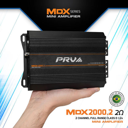 PRV AUDIO - ULTRA COMPACT 2 CHANNEL 2000 WATT 2 OHM STABLE AMP (MDX2000.2 2OHM)