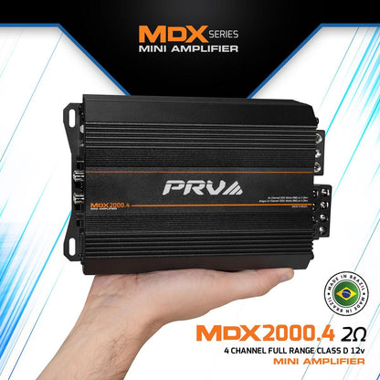 PRV AUDIO - MICRO 4 CHANNEL 2000 WATT 2 OHM STABLE AMPLIFIER (MDX2000.4 2OHM)