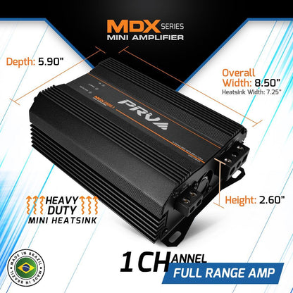 PRV AUDIO - ULTRA COMPACT 1 CHANNEL 2500 WATT 1 OHM STABLE AMP (MDX2500.1 1OHM)
