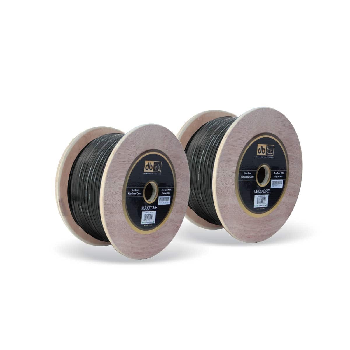 DB LINK MAXKORE 10 GAUGE 100' BLACK SPEAKER WIRE PURE COPPER HIGH STRAND COUNT (MKSW10BK100)