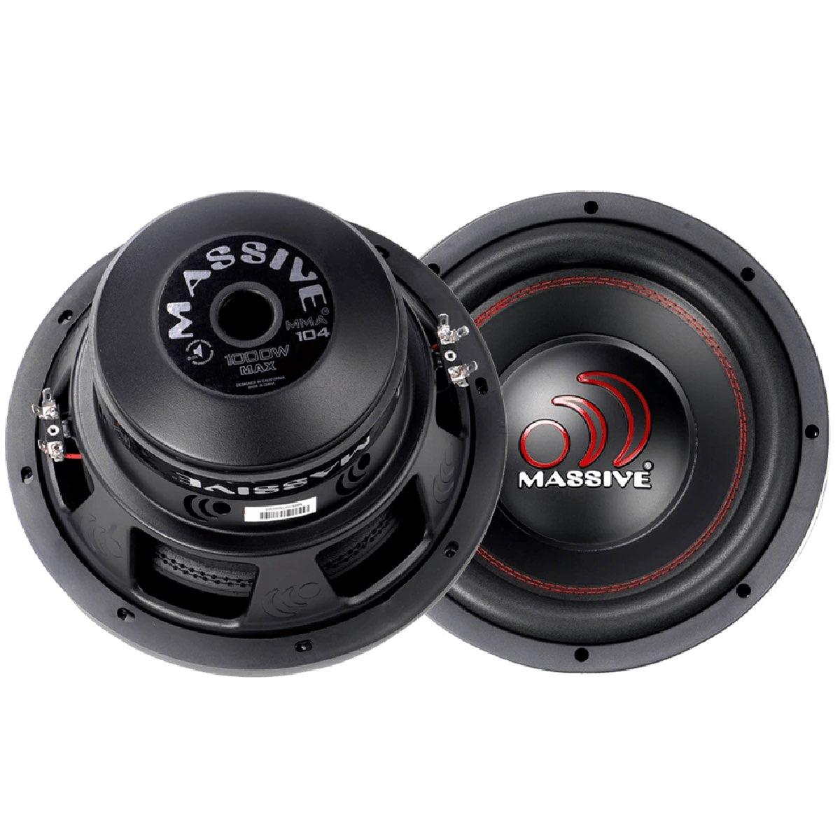 MASSIVE AUDIO 10" 1000 WATT DUAL 4 VC (MMA104)