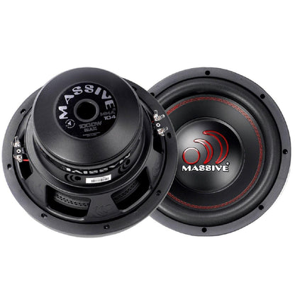 MASSIVE AUDIO 10" 1000 WATT DUAL 4 VC (MMA104)