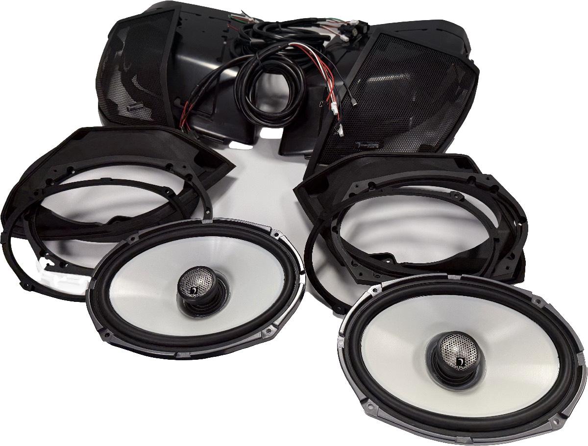 DIAMOND AUDIO MOTOR-SPORT 2024 HARLEY DAVIDSON CUT IN KIT WITH HXM69F2 LED LIT 6X9 SPEAKERS (MSHXM692LK24)