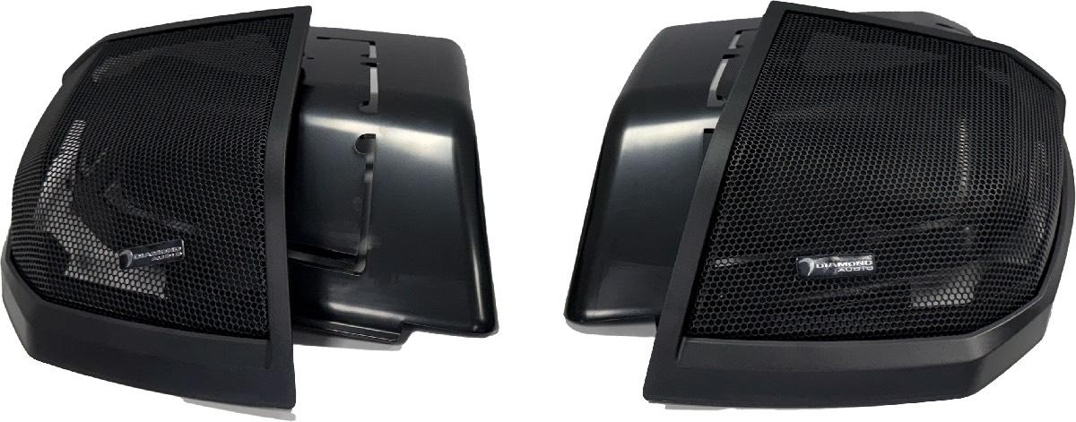 DIAMOND AUDIO MOTOR-SPORT 2024 HARLEY DAVIDSON CUT IN KIT WITH HXM69F2 LED LIT 6X9 SPEAKERS (MSHXM692LK24)