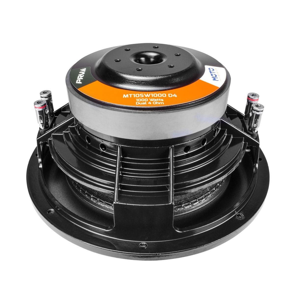 PRV AUDIO - 10" 1000 WATT SLIM MOTORCYCLE WOOFER DVC 4 OHM (MT10SW1000 D4)