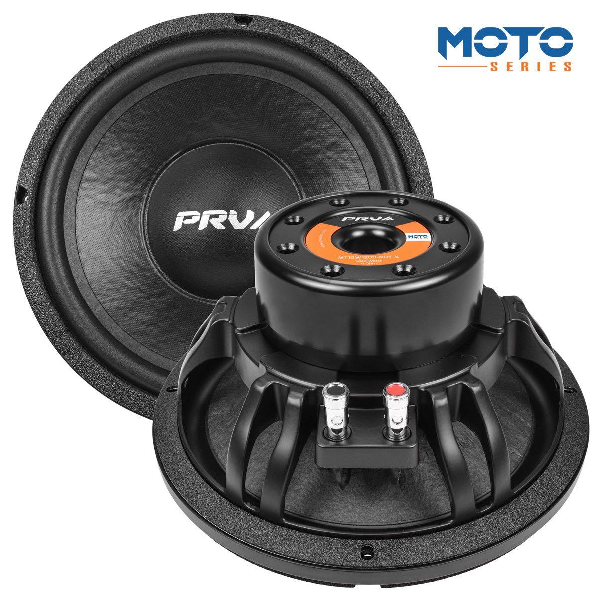 PRV AUDIO 10" MOTO SERIES 10" WOOFER OPTIMIZED FOR COMPACT ENCLOSURES SADDLEBAGS (MT10W1200-NDY-4)