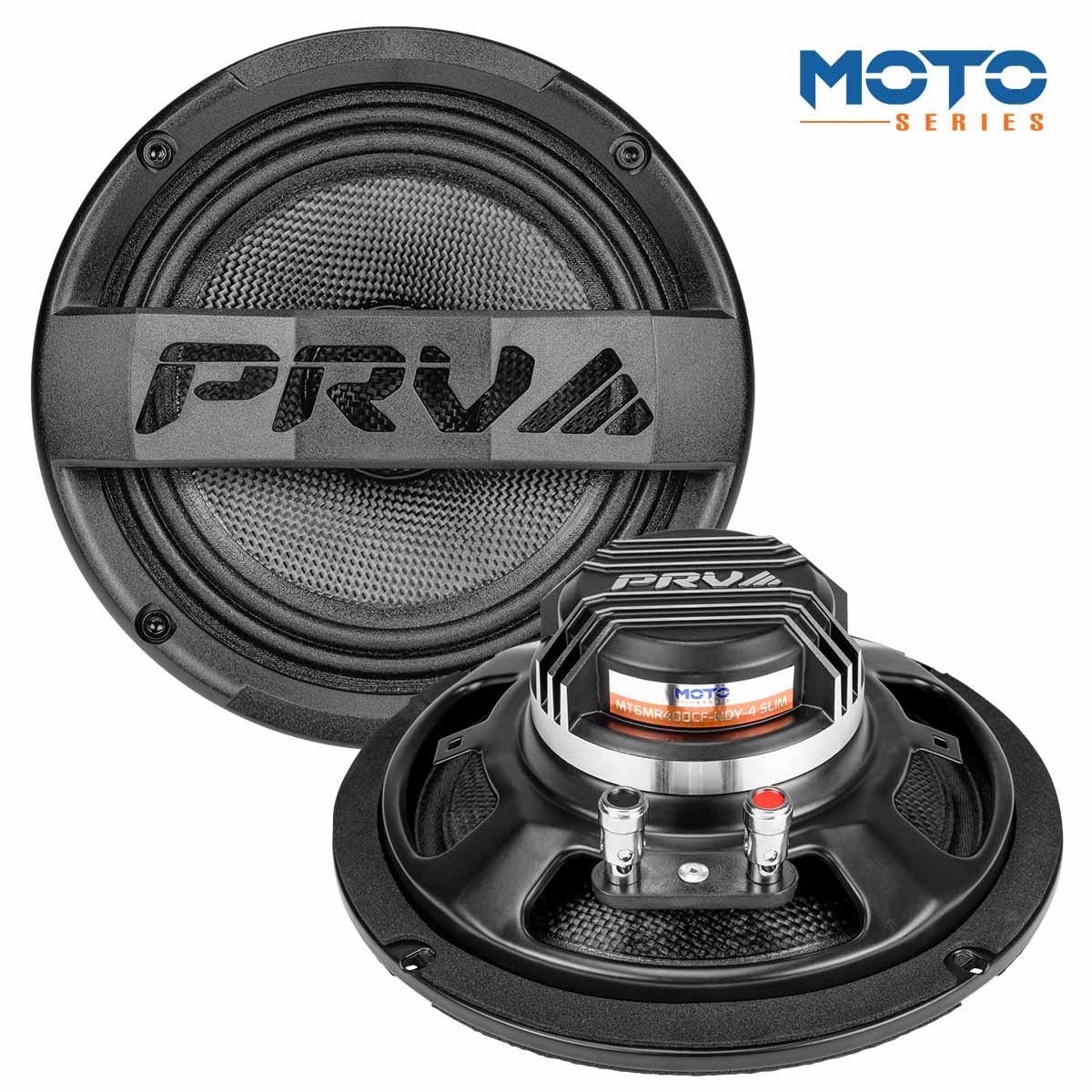 PRV AUDIO - 6.5" CARBON FIBER NEODYMIUM MIDRANGE 400 WATT MOTORCYCLE SPEAKER SOLD AS EACH (MT6MR400CF-NDY-4-SLIM)
