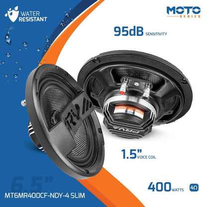 PRV AUDIO - 6.5" CARBON FIBER NEODYMIUM MIDRANGE 400 WATT MOTORCYCLE SPEAKER SOLD AS EACH (MT6MR400CF-NDY-4-SLIM)