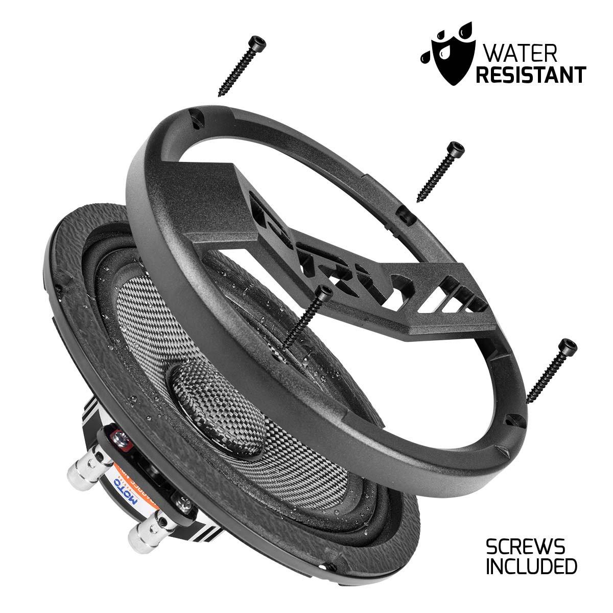 PRV AUDIO - 6.5" CARBON FIBER NEODYMIUM MIDRANGE 400 WATT MOTORCYCLE SPEAKER SOLD AS EACH (MT6MR400CF-NDY-4-SLIM)