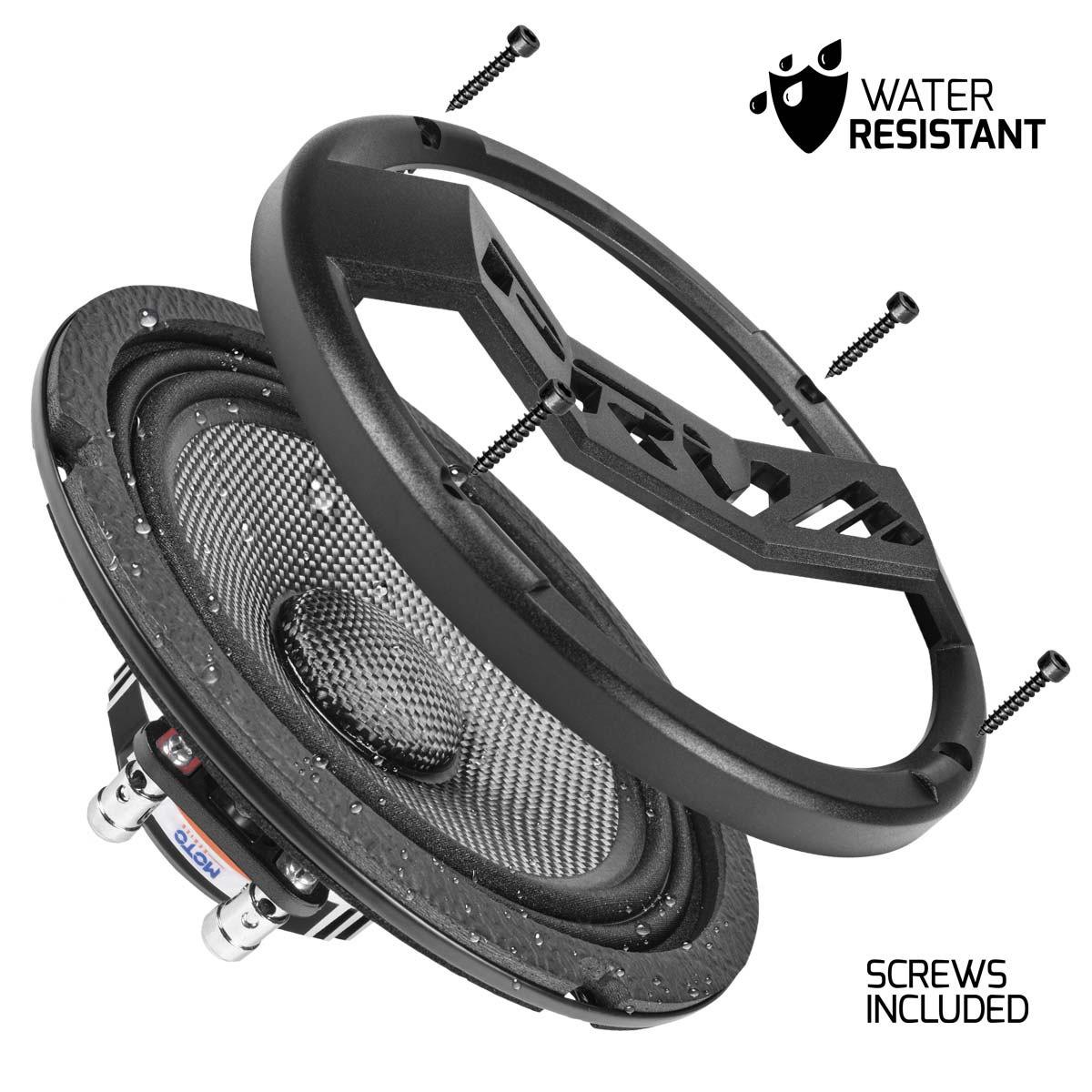 PRV AUDIO - 8" CARBON FIBER NEODYMIUM MIDRANGE 400 WATT MOTORCYCLE SPEAKER SOLD AS EACH (MT8MR400CF-NDY-4 SLIM)