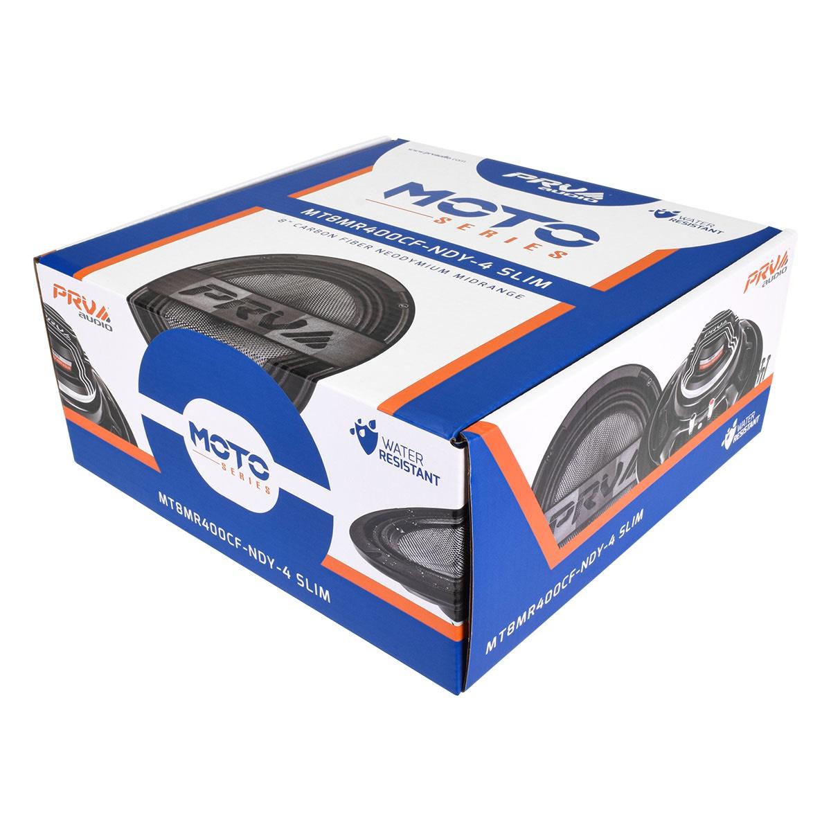 PRV AUDIO - 8" CARBON FIBER NEODYMIUM MIDRANGE 400 WATT MOTORCYCLE SPEAKER SOLD AS EACH (MT8MR400CF-NDY-4 SLIM)