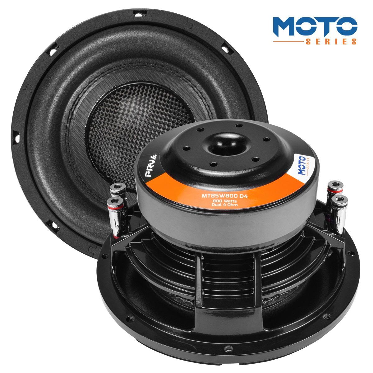 PRV AUDIO - 8" 800 WATT SLIM MOTORCYCLE WOOFER DVC 4 OHM (MT8SW800 D4)