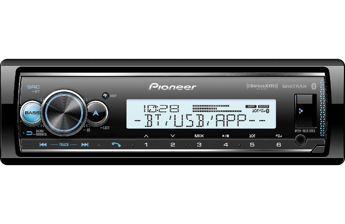 PIONEER MECHLESS POWER SPORTS RADIO WITH BLUETOOTH & SIRIUSXM READY (MVHMS512BS)
