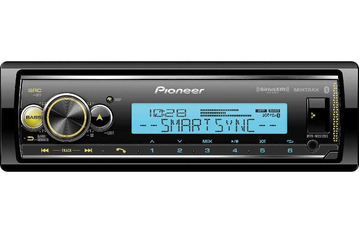 PIONEER MECHLESS POWER SPORTS RADIO WITH BLUETOOTH & SIRIUSXM READY (MVHMS512BS)