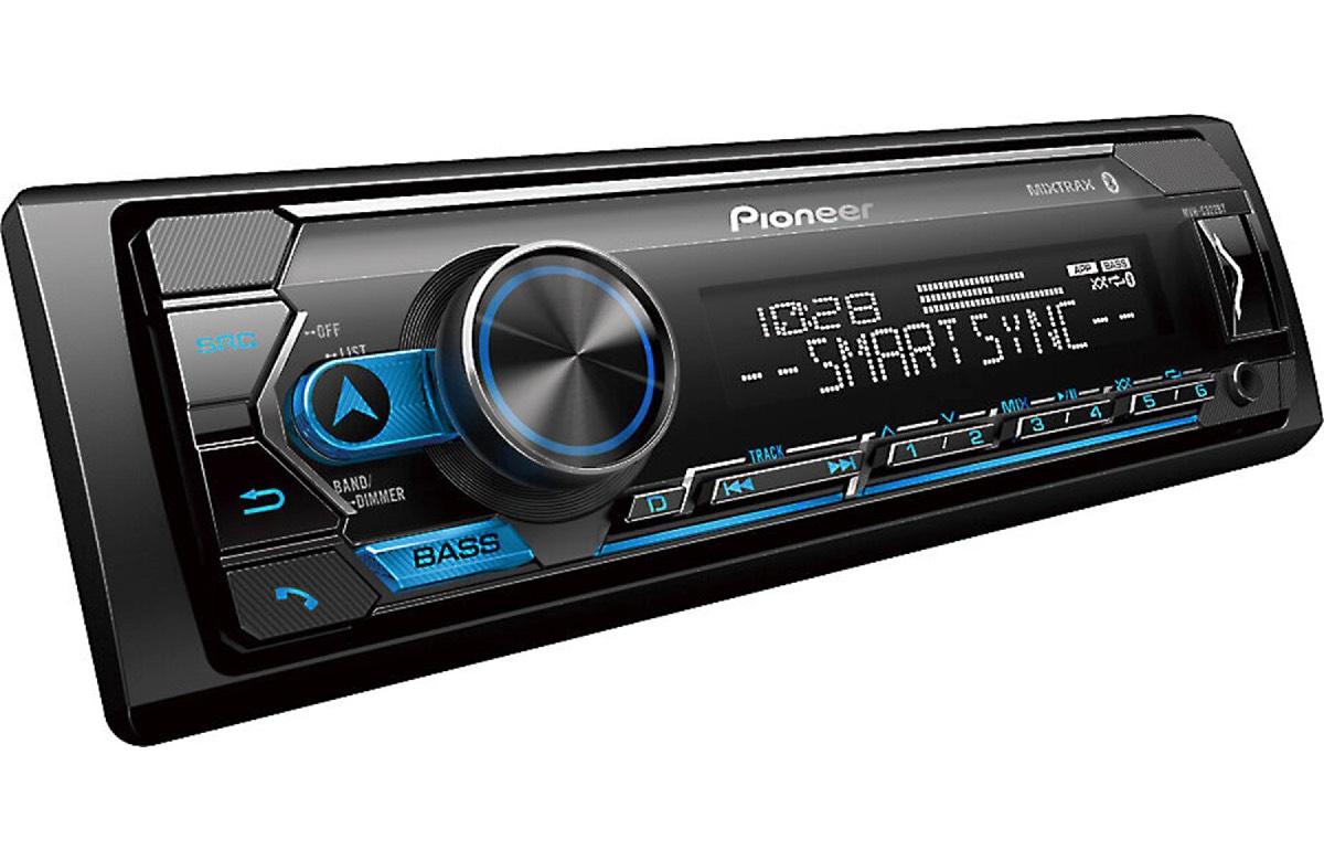 PIONEER SINGLE DIN MECHLESS WITH BLUETOOTH & 4 VOLT RCA'S (MVHS322BT)