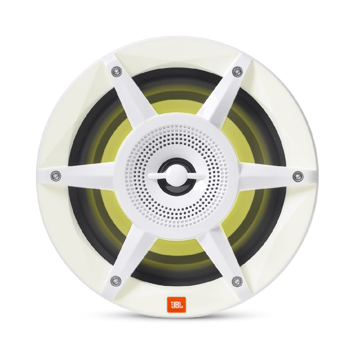 JBL STADIUM MARINE 6.5" PREMIUM 2 WAY RGB LED COAXIAL SPEAKERS WHITE (MW6520AM)