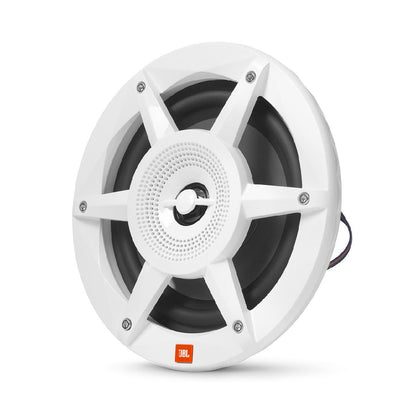 JBL STADIUM MARINE 6.5" PREMIUM 2 WAY RGB LED COAXIAL SPEAKERS WHITE (MW6520AM)