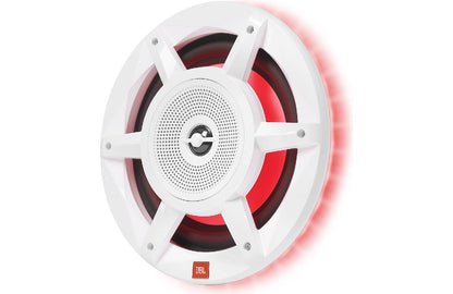 JBL STADIUM MARINE 8" PREMIUM 3 WAY RGB LED COAXIAL SPEAKERS WHITE (MW8030AM)