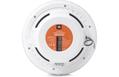 JBL STADIUM MARINE 8" PREMIUM 3 WAY RGB LED COAXIAL SPEAKERS WHITE (MW8030AM)