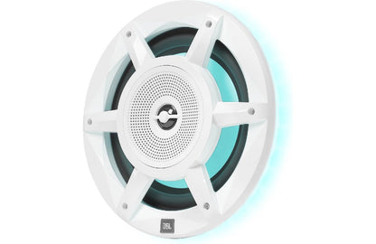 JBL STADIUM MARINE 8" PREMIUM 3 WAY RGB LED COAXIAL SPEAKERS WHITE (MW8030AM)