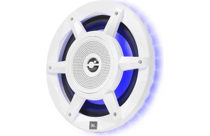JBL STADIUM MARINE 8" PREMIUM 3 WAY RGB LED COAXIAL SPEAKERS WHITE (MW8030AM)