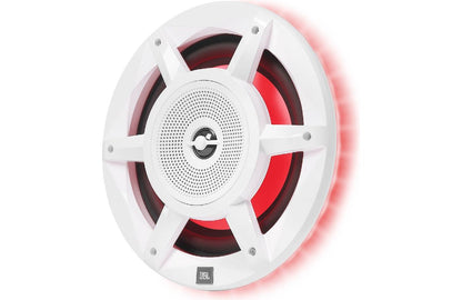 JBL STADIUM MARINE 8" PREMIUM 3 WAY RGB LED COAXIAL SPEAKERS WHITE (MW8030AM)