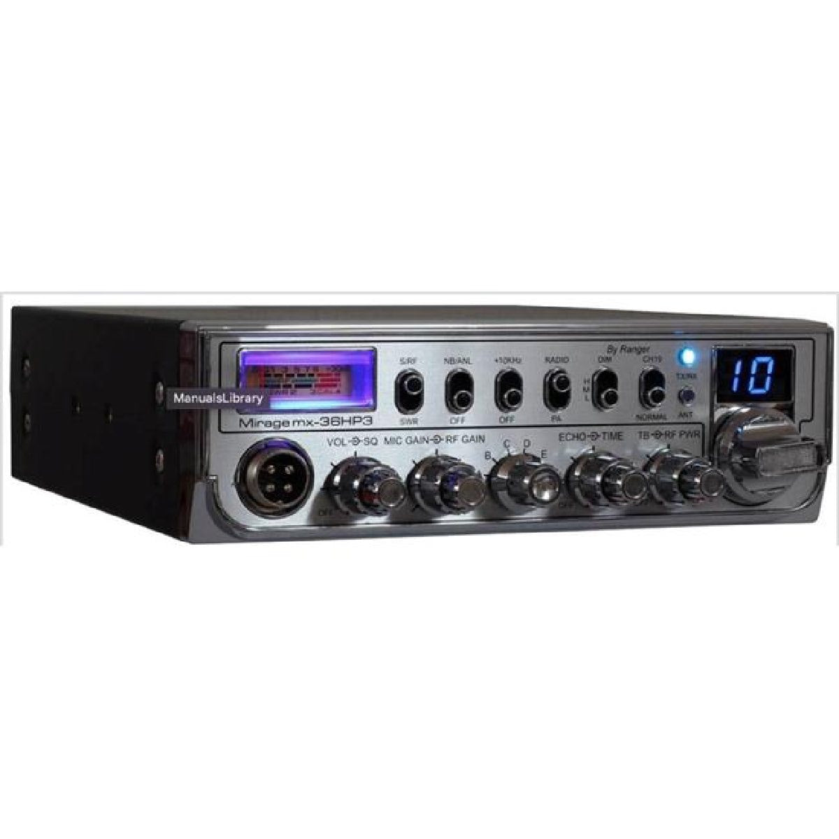 MIRAGE 50 WATT 10 METER RADIO SIZE OF COBRA 29 CHASSIS FACTORY REPAIR WARRANTY ONLY (MX36HP3)