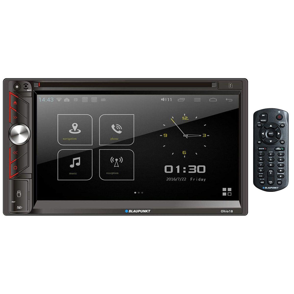 BLAUPUNKT 6.9" DOUBLE DIN W/DVD & MIRROR LINK (OHIO18)