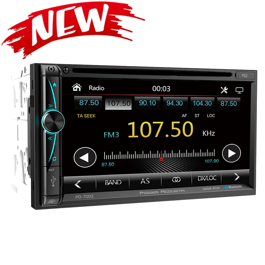 POWER ACOUSTIK 7" LCD DVD RECEIVER W/ ANDROID PHONE-LINK (PD-7002)