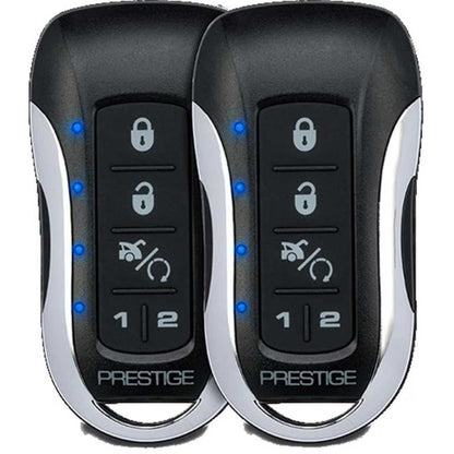PRESTIGE (1) TWO-WAY LCD & (1) ONE-WAY 5 BUTTON TRANSMITTERS with ANTENNA UP TO 1 MILE - FOR USE ON FLRSBA AND DATA START SYSTEMS (PE2LCDZ)