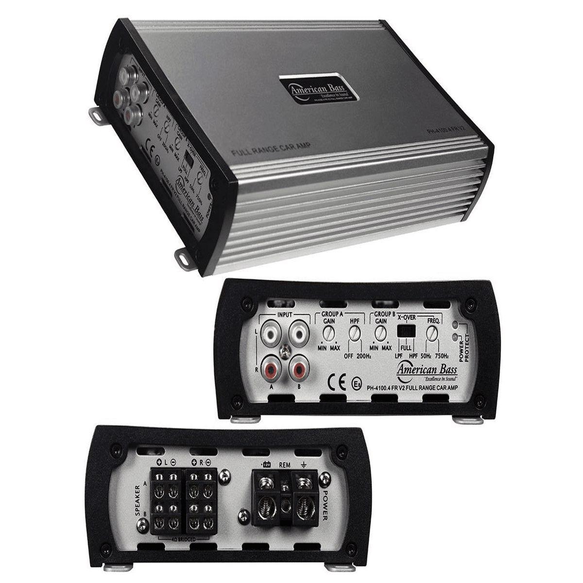 AMERICAN BASS 800 WATT 4 CHANNEL PHANTOM AMPLIFIER (PH4100FRV2)