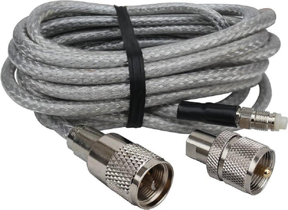 PROCOMM RG 8X CLEAR COAX PL259-FME 18' COMES WITH FME CONNECTOR (PR18-S8XN13)