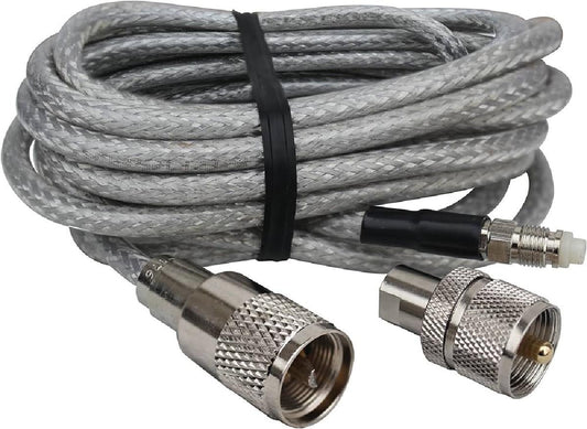 PROCOMM RG 8X CLEAR COAX PL259-FME 18' COMES WITH FME CONNECTOR (PR18-S8XN13)