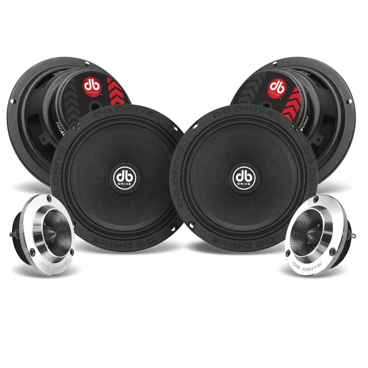 DB DRIVE 6.5" MIDRANGE/TWEETERS PRO AUDIO 4 PACK (PRO6K4MT)