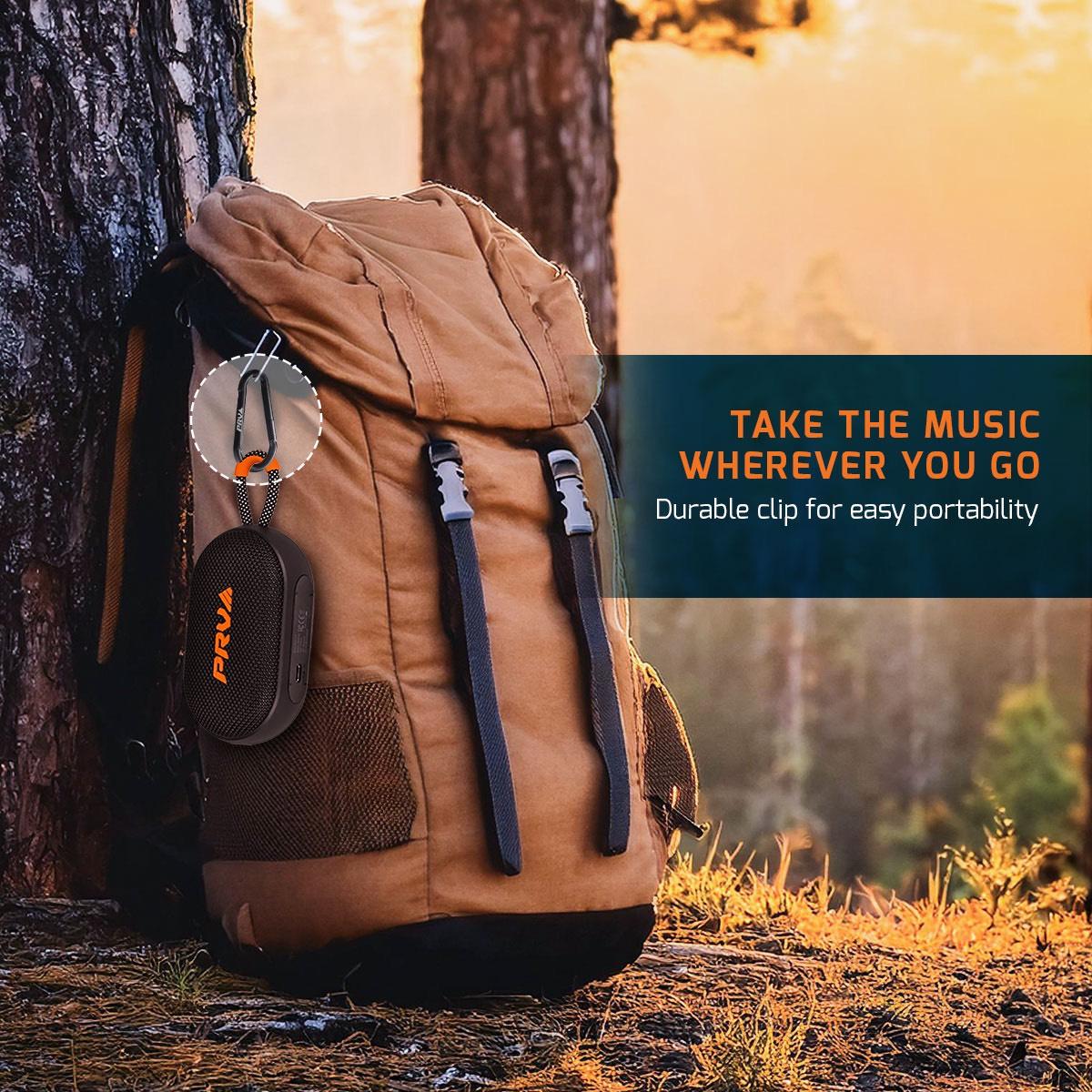 PRV AUDIO - PORTABLE WATERPROOF BLUETOOTH SPEAKER (PS15 CLIP)
