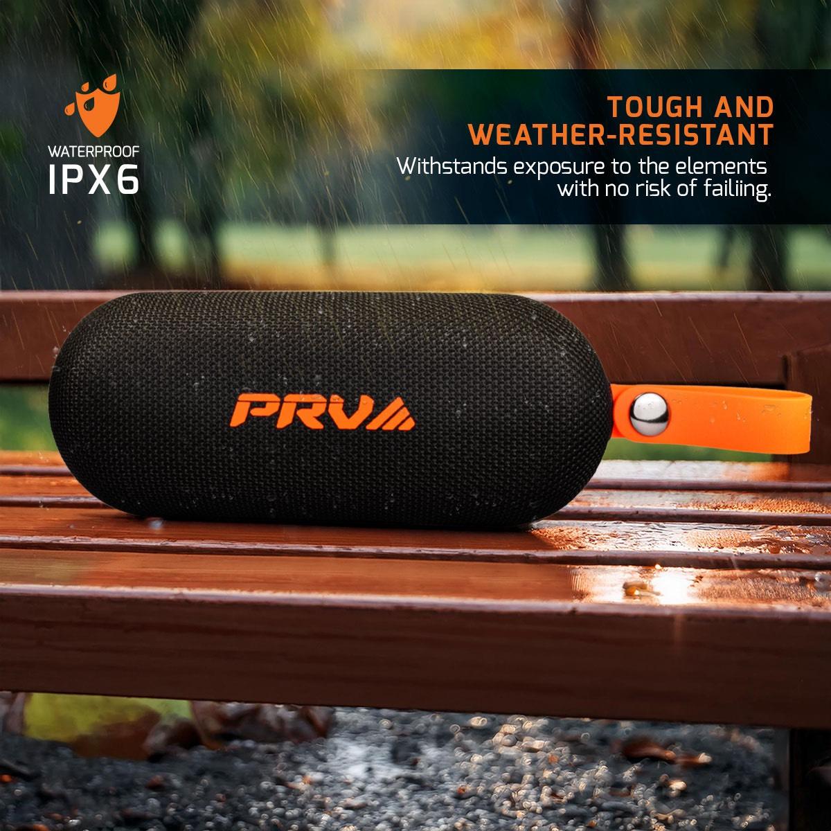 PRV AUDIO - PORTABLE WATERPROOF DUAL BLUETOOTH SPEAKER WITH 7 COLOR LED (PS36MAGNET)