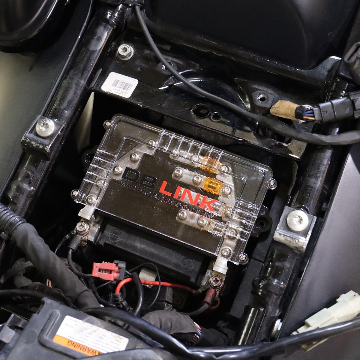 DB LINK 4-WAY MINI POWERSPORT ANL FUSE BLOCK W/GROUND DISTRIBUTION BOLTS DIRECTLY TO BATTERY (PSMANL4)