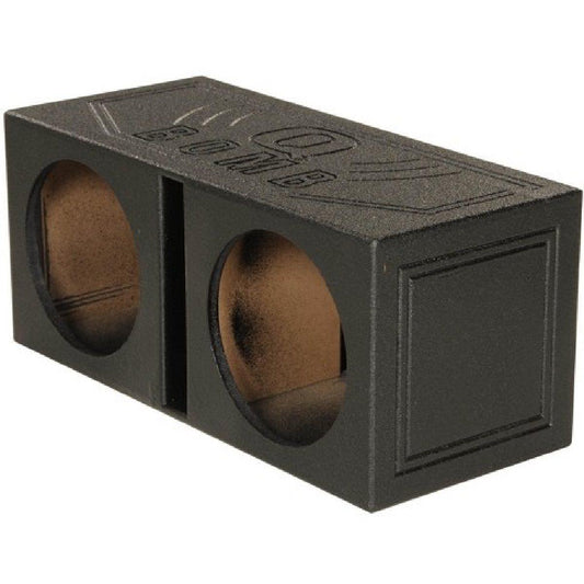QPOWER 2 HOLE 10" VENTED BED LINER SUBWOOFER ENCLOSURE (QBOMB10V)