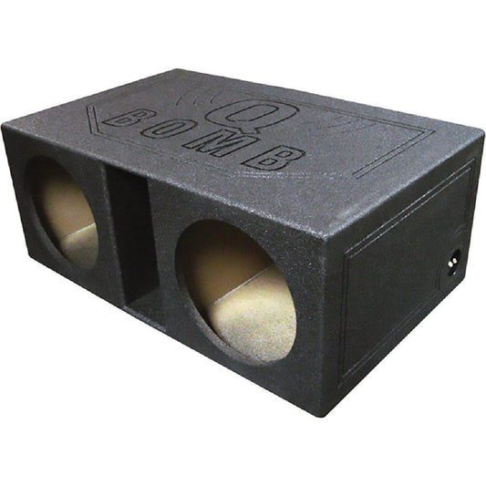 QPOWER 2 HOLE 12" VENTED BED LINER SUBWOOFER ENCLOSURE EXTRA LONG (QBOMB12VL)