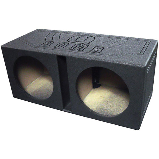 QPOWER 2 HOLE 12" VENTED BED LINER SUBWOOFER ENCLOSURE (QBOMB12V)