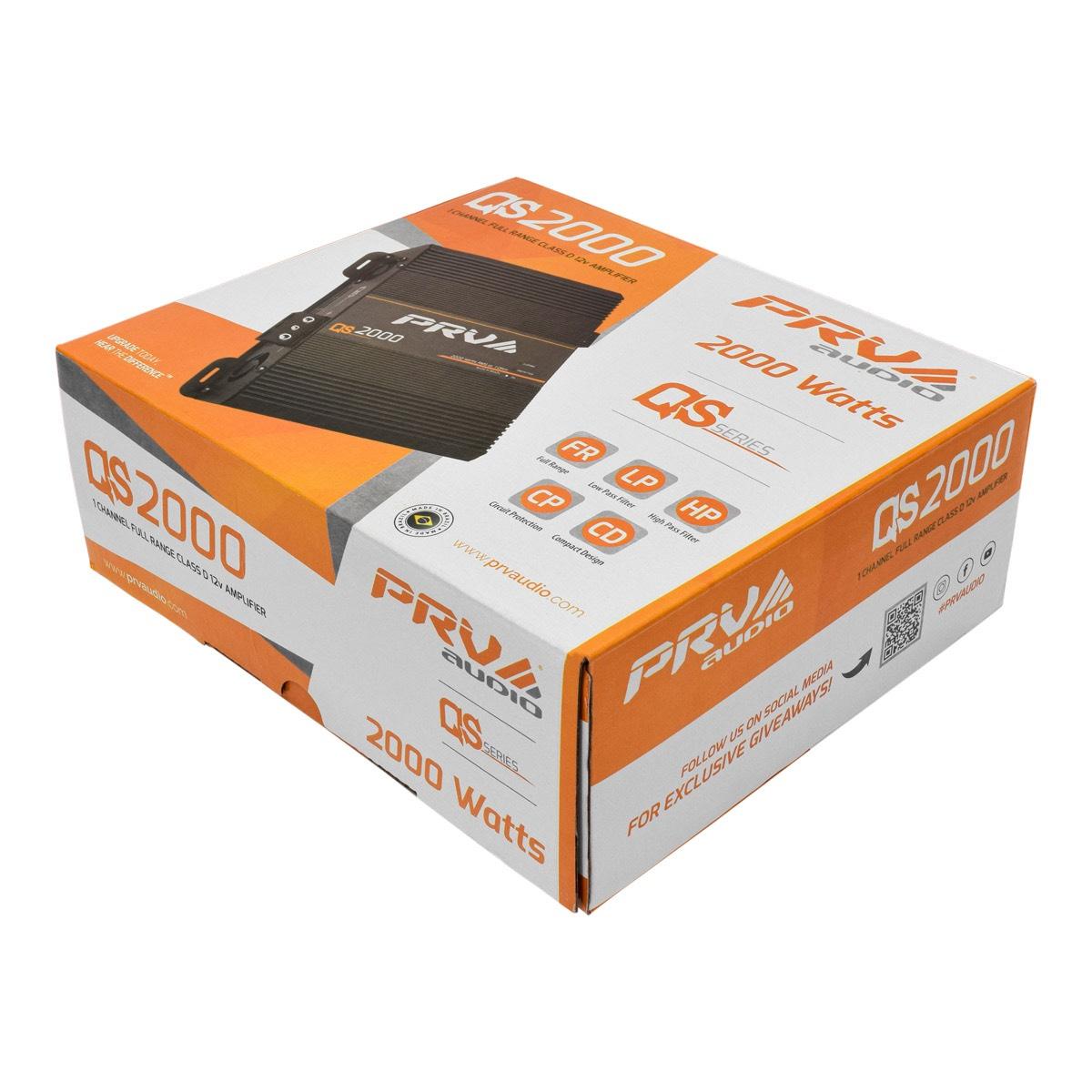 PRV AUDIO - 1 CHANNEL 2000 WATT AMPLIFIER 2 OHM STABLE (QS2000 2OHM)