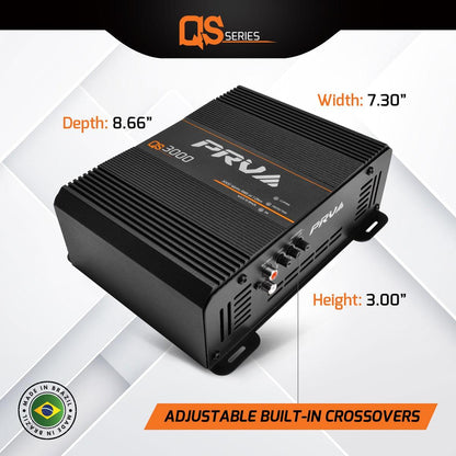 PRV AUDIO - 1 CHANNEL 3000 WATT AMPLIFIER 1 OHM STABLE (QS3000 1OHM)