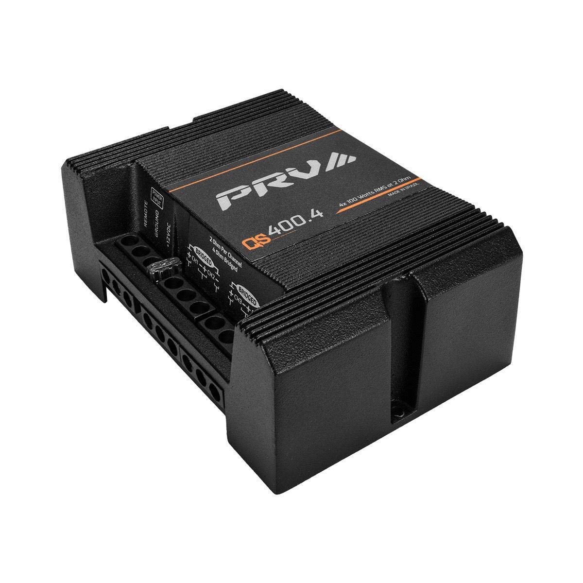 PRV AUDIO - 4 CHANNEL MINI COMPACT 400 WATT 4 CHANNEL AMPLIFIER (QS400.4 2OHM)