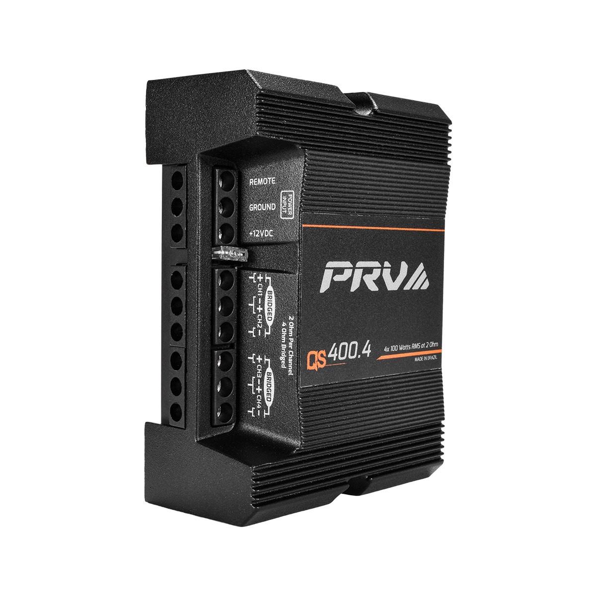 PRV AUDIO - 4 CHANNEL MINI COMPACT 400 WATT 4 CHANNEL AMPLIFIER (QS400.4 2OHM)