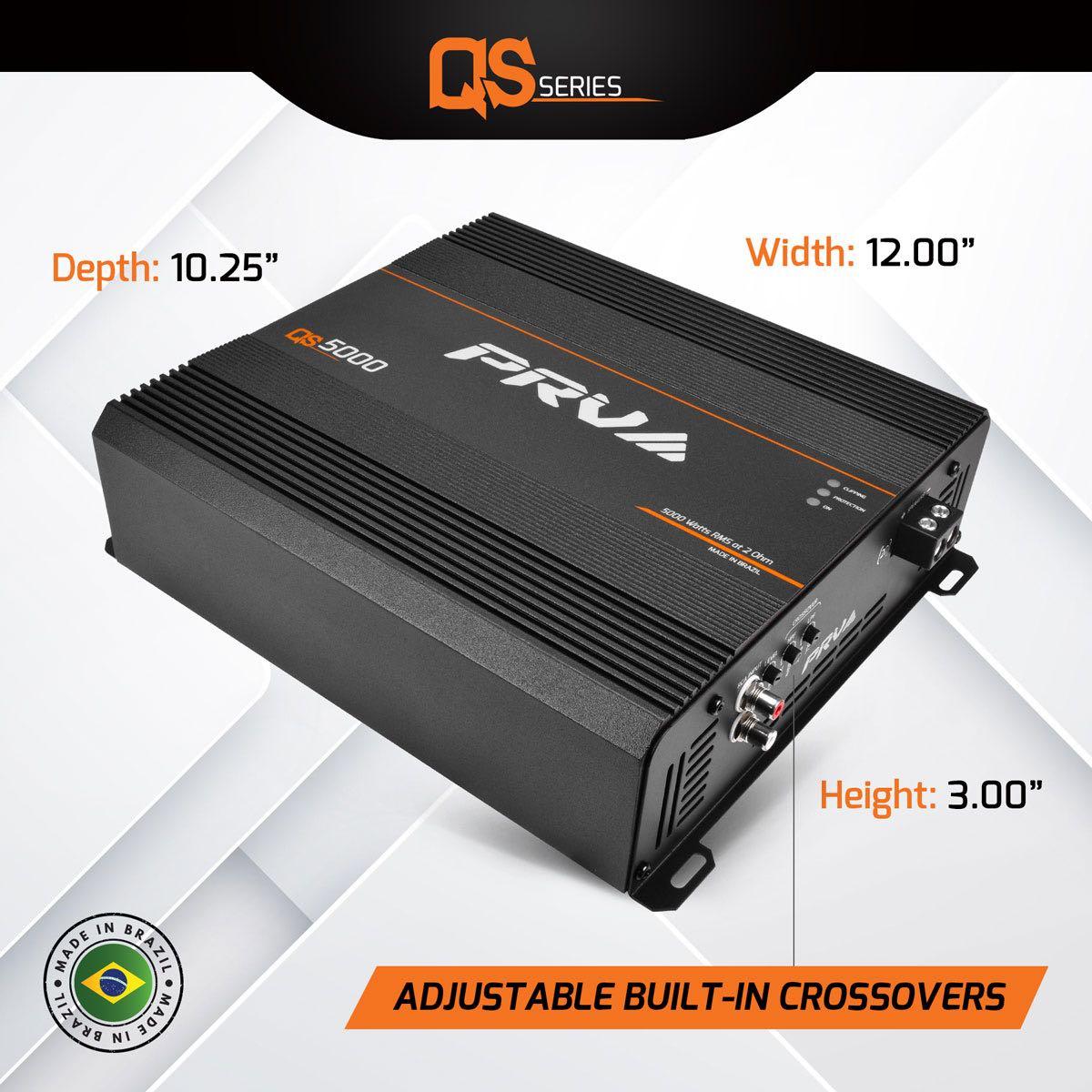 PRV AUDIO - 1 CHANNEL 5000 WATT AMPLIFIER 2 OHM STABLE (QS5000 2OHM)