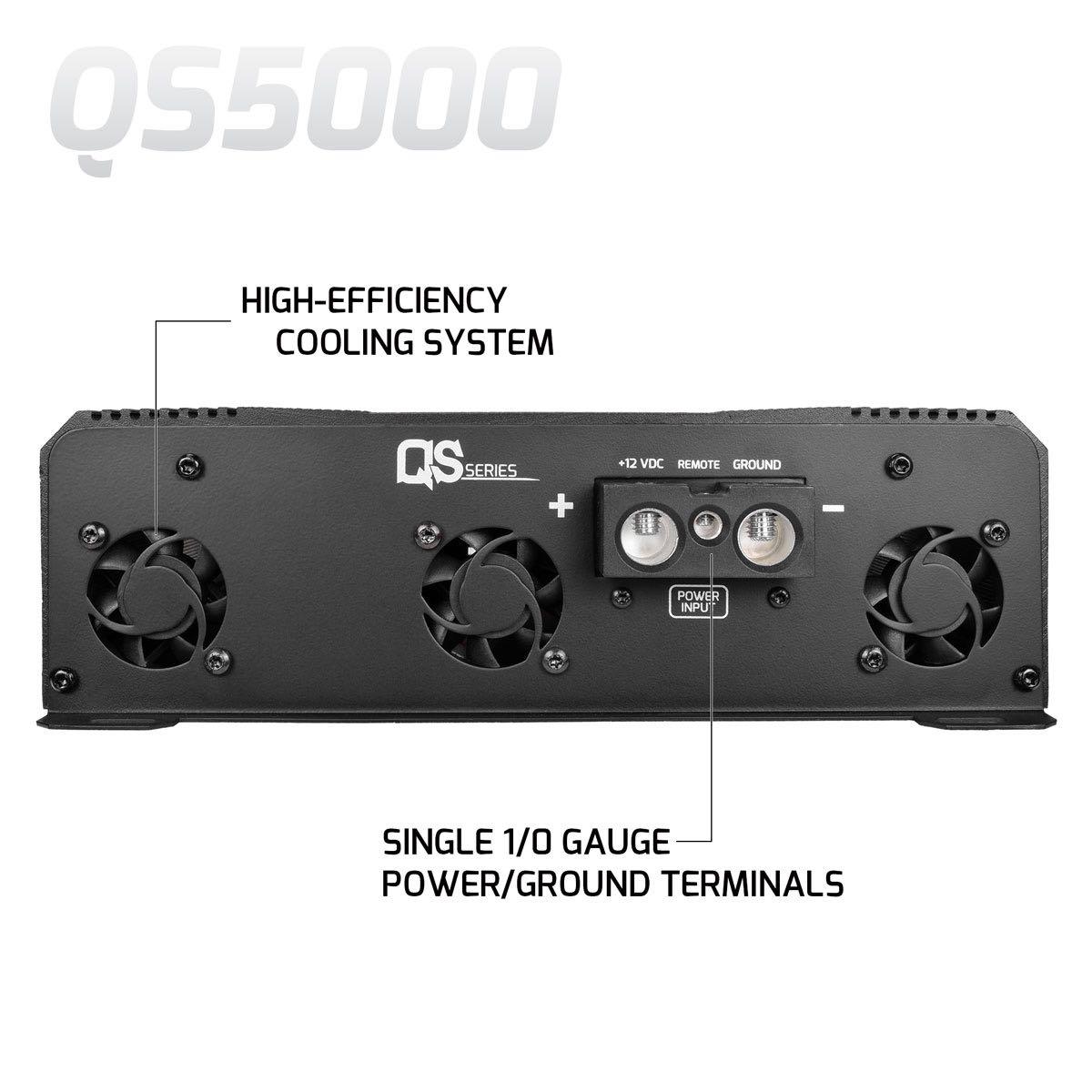 PRV AUDIO - 1 CHANNEL 5000 WATT AMPLIFIER 1 OHM STABLE (QS5000 1OHM)