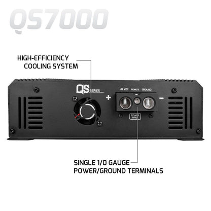 PRV AUDIO - 1 CHANNEL 7000 WATT RMS AMPLIFIER 1 OHM STABLE (QS7000 1OHM)
