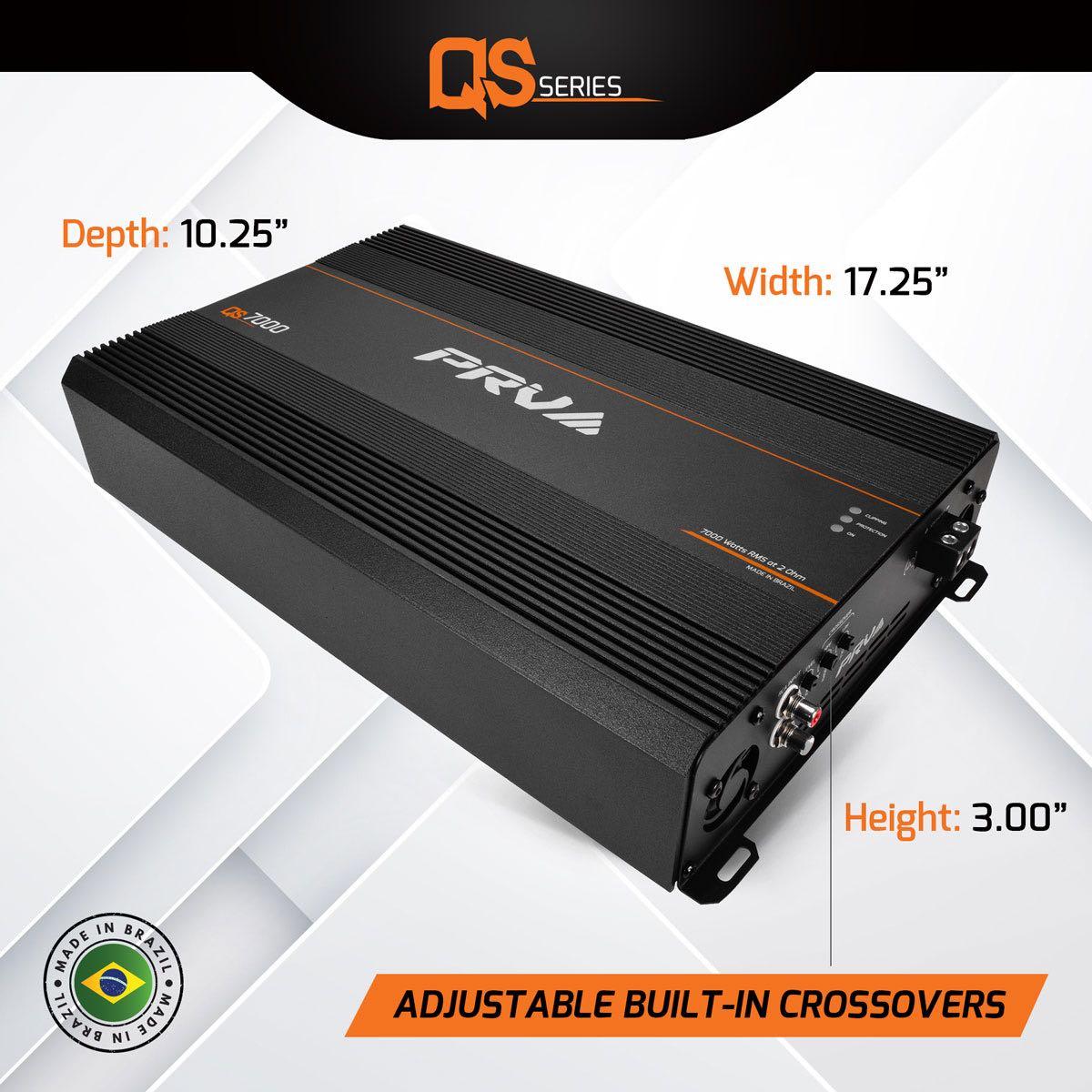 PRV AUDIO - 1 CHANNEL 7000 WATT AMPLIFIER 2 OHM STABLE (QS7000 2OHM)