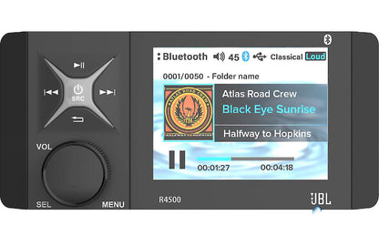 JBL AM/FM HIGH POWER BLUETOOTH W/WEATHER BAND 2 OHM STABLE 4" COLOR DISPLAY (R4500)
